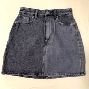 PacSun Size 25 Black/Grey Two Toned High Rise Mini Jean Skirt